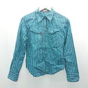 ◇ Poul Smith Jeans ギンガムチェック柄 コットン100% 薄手 カジュアル 長袖 シャツ サイズ40 ブルー系 レディース E 【中古】(4)