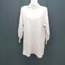 ◇ SLY スライ ニット生地 ネックラインカットアウト 大人 長袖 ショート丈 ワンピース サイズ1 クリーム レディース E 【中古】
