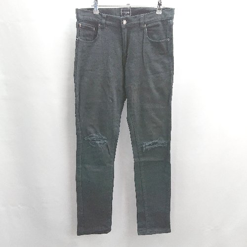 ◇ Θ unrelaxing アンリラクシング ダメージ加工 ストレッチ デニム パンツ サイズL ブラック メンズ E 【中古】 ◇ Θ unrelaxing アンリラクシング ダメージ加工 ストレッチ デニム パンツ サイズL ブラック メンズ E 【中古】