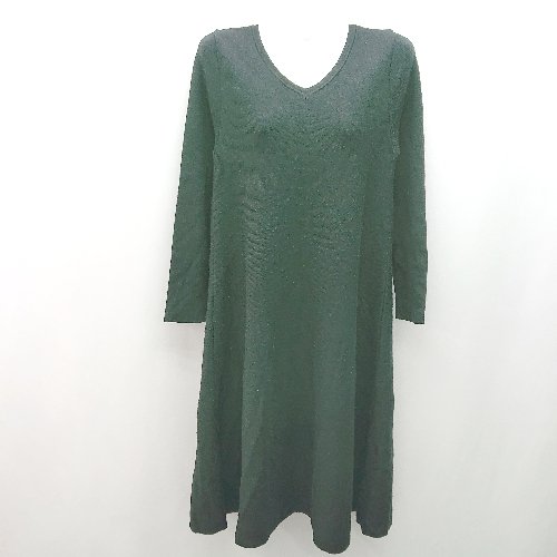 ◇ STUDIOUS ステュディオス Vネック 無地 綺麗め ロング丈 ワンピース サイズ0 ブラック レディース E 【中古】