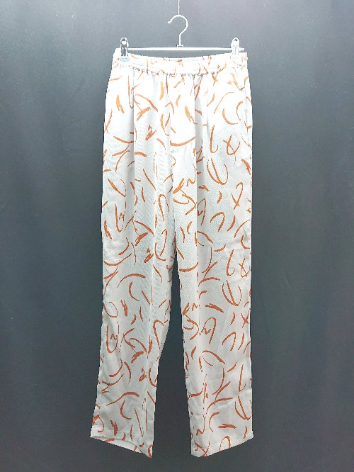 ◇ ◎ ●未使用● LEPSIM レプシィム ウエストゴム 裏地付き 透け感 プリント パンツ サイズF グレー系 レディース E 【中古】(4)