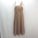 ◇ w closet ダブルクローゼット バックジップ シンプル 綺麗め ロング丈 ワンピース サイズF ブラウン系 レディース E 【中古】|詳細画像
