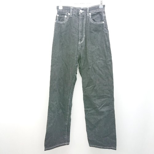 ◇ kutir クティール ステッチ 厚手 シンプル オシャレ カジュアル キレイめ デニムパンツ サイズM グレー レディース E 【中古】