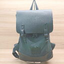 ◇ GASTON LUGA ガストンルーガ ブランドロゴ シンプル オシャレ コンパクト リュックサック ブラック系 レディース E 【中古】