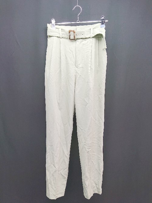 ◇ FREE'S MART フリーズマート センタープレス ファスナー テーパードパンツ サイズM ミントグリーン レディース E 【中古】