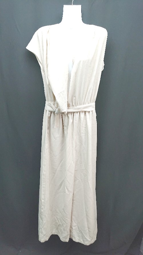 ◇ Alley by w closet カシュクールベルト ウエストゴム 裏地あり オールインワン サイズM ベージュ レディース E 【中古】
