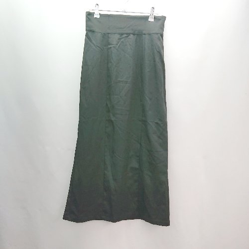 ◇ Adoon plain ストレッチ バックウエストゴム ロング丈 タイト スカート サイズL ブラック レディース E 【中古】