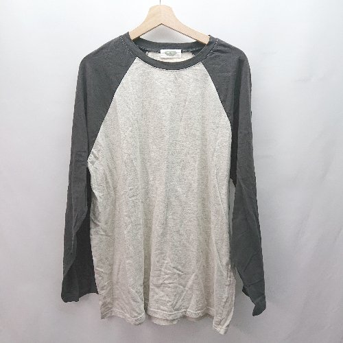 ◇ HOLIDAY ラグランスリーブ カジュアル シンプル 無地 メンズライク 長袖 カットソー サイズFREE グレー レディース E 【中古】