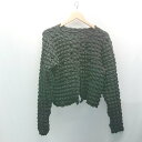 ◇ VENCE EXCHANGE クルーネック フロントボタン 薄手 春物 長袖 カーディガン 表記なし ブラック レディース E 【中古】