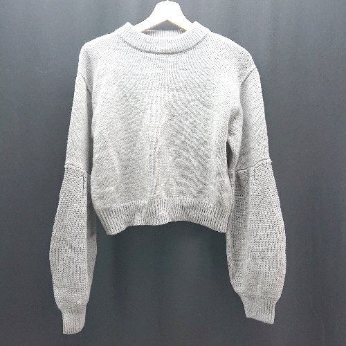 ◇ ◎ EMODA エモダ アクリル100% もこもこ ショート丈 大人っぽい シンプル 長袖 ニット サイズF グレー レディース E 【中古】 ◇ ◎ EMODA エモダ アクリル100% もこもこ ショート丈 大人っぽい シンプル 長袖 ニット サイズF グレー レディース E 【中古】
