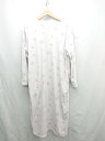 ◇ ⊇ AFTERNOONTEA WARDROBE 花柄 ストレッチベロア 長袖 ロング丈 ワンピース サイズM-L ピンク系 レディース E 【中古】