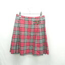 ◇ ⊇ Suny Madonna サンーマドンナ 裏地あり チェック柄 ミニ丈 フレア スカート サイズ61 レッド系 レディース E 【中古】