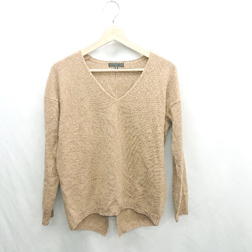 ◇ ⊇ icb アイシービー 生地薄手 長袖 Vネックニット サイズS ブラウン系 レディース E 【中古】 ◇ ⊇ icb アイシービー 生地薄手 長袖 Vネックニット サイズS ブラウン系 レディース E 【中古】