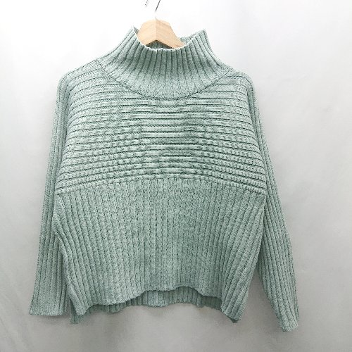 ◇ ⊇ ROPE PICNIC ロペピクニック タートルネック 長袖 ニット セーター サイズ38 グリーン系 レディー..