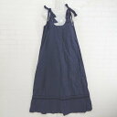 ◇ URBAN RESEARCH ROSSO ロッソ リネン混 レース ノースリーブ ロング ワンピース サイズF ネイビー レディース P 【中古】