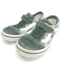 ◇ VANS バンズ キッズ マジックテープ おしゃれ かっこいい スニーカー シューズ サイズ18 ブラック系 メンズ E 【中古】