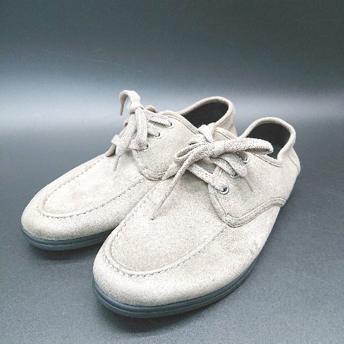 ◇ FREAK'S STORE フリークスストア シンプル ローカット カジュアル シューズ サイズ24.0 グレージュ メンズ E 【中古】