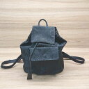 ◇ HANAE MORI デザイナーズブランド 総ロゴ フラップバッグ リュックサック ブラック レディース E 【中古】