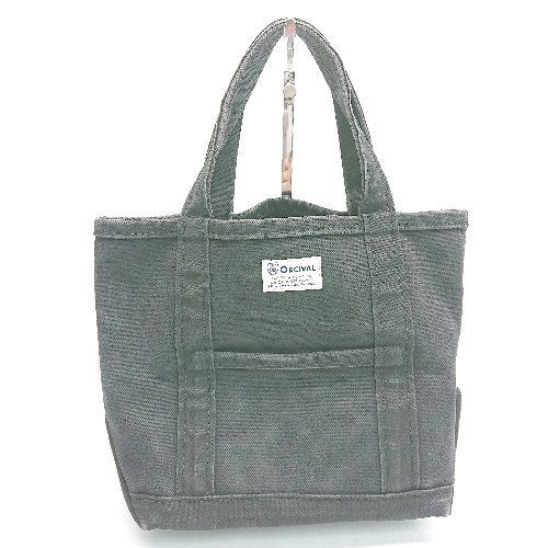 ◇ ORCIVAL オーシバル ブランドロゴ キャンバス生地 カジュアル シンプル ミニ ハンドバッグ ブラック ..