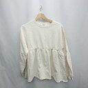 ◇ ⊇ ◎●未使用● Shelly island シェリーアイランド ペプラム 長袖 スウェット サイズF エクリュ レディース E 【中古】