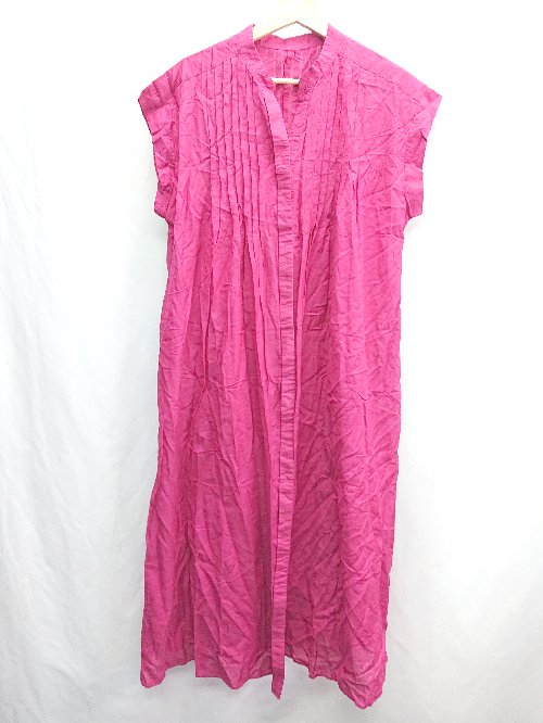 ◇ ⊂ ◎ Simplicite シンプリシテェ タック入り ロング丈 ワンピース サイズ表記なし レッド系 レディース E 【中古】