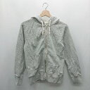 ◇ ⊇ kaminlabo 長袖 ジップアップパーカー サイズM グレー レディース E 【中古】