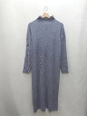 ◇ ⊂ ◎ ●美品● Futier land ハイネック 長袖 ロング丈 ワンピース サイズF ブルーグレー レディース E 【中古】
