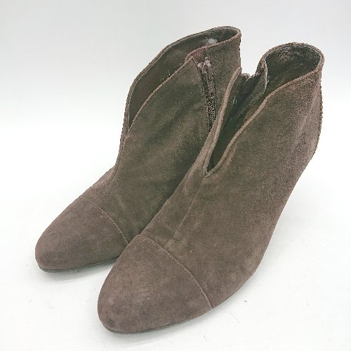 ■ ⊇ Marie femme  ショート丈 ブーティ サイズ221/2 ブラウン レディース E 【中古】