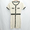 ◇ ⊂ JULIA BOUTIQUE ジュリアブティック 半袖 ミニ丈 ワンピース サイズ表記なし ベージュ系 レディース E 【中古】