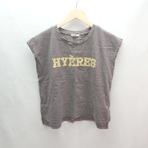 ◇ mystic ミスティック フロントプリント サイドスリット カジュアル カットソー サイズM グレー系 レディース メンズ E 【中古】