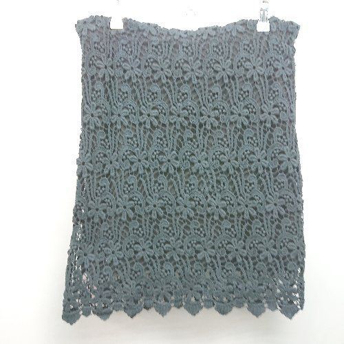 ◇ Spick and Span ウエストゴム 裏地あり レース刺繍 ひざ丈 タイト スカート サイズ表記なし ネイビー系 レディース E 【中古】