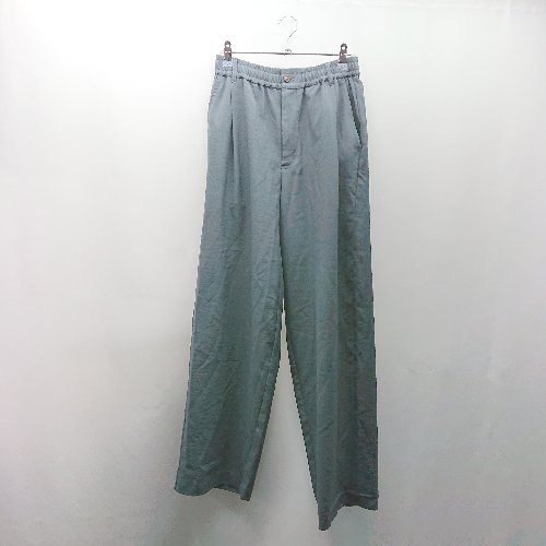 ◇ SENSE OF PLACE ウエストゴム 腰ひもあり ベルトループ ワイドパンツ サイズL グレー レディース E ..