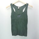 ◇ AVIREX アヴィレックス リブ ロゴ シンプル カジュアル タンクトップ サイズM ブラック レディース メンズ E 【中古】