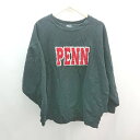 ◇ FREAK'S STORE フリークスストア ラウンドネック 文字ワッペン 長袖 トレーナー サイズF ブラック レディース E 【中古】