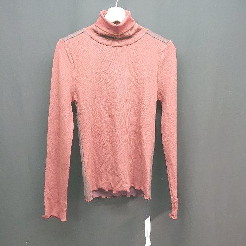 ◇ 新品 CIAOPANIC チャオパニック タートルネック フィット 長めの袖 長袖 ニット サイズFREE ブラウン系 レディース E 【中古】