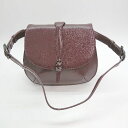 ◇ ZARA ザラ ミニ レトロ シンプル 大人 光沢 バーガンディ お出かけ ハンドバッグ レッド レディース E 【中古】