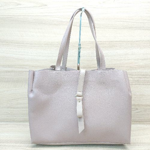 ◇ POPE PICNIC ポぺピクニック 大人っぽい オフィス 大容量 かわいい ファスナー付き トート ブラウン レディース E 【中古】