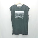 ◇ 81ハチイチブランカ シンプル フロントデザイン カジュアル ゆったりめ Tシャツ サイズM ブラック レディース E 【中古】(4)