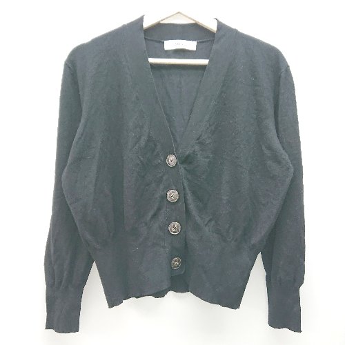 ◇ ZARA KNIT ザラ シンプル 無地 綺麗め ショート丈 長袖 ニット カーディガン サイズEUR M ブラック レディース E 【中古】 ◇ ZARA KNIT ザラ シンプル 無地 綺麗め ショート丈 長袖 ニット カーディガン サイズEUR M ブラック レディース E 【中古】