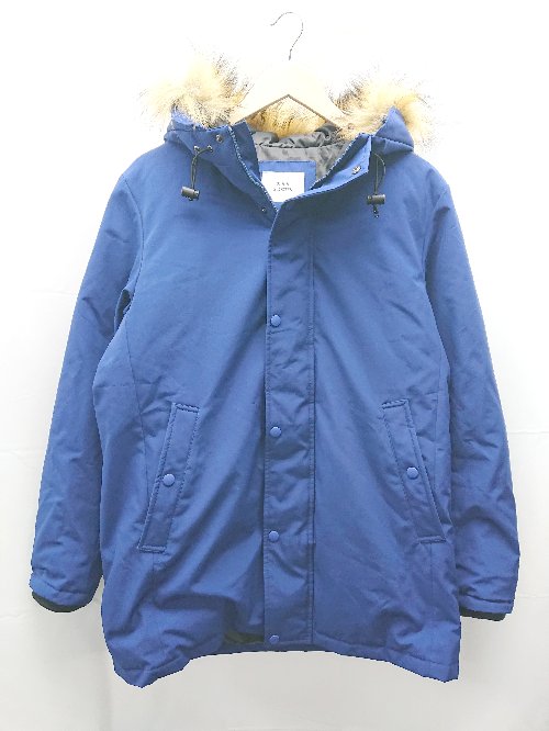 ◇ GLOSTER グロスター フード ダウン フェザー 長袖 ジャケット コート サイズL ブルー メンズ E 【中古】