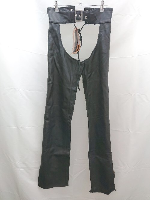 ◇ Pigeon Blood 表地牛革 チャップス サイズM ブラック メンズ E 【中古】