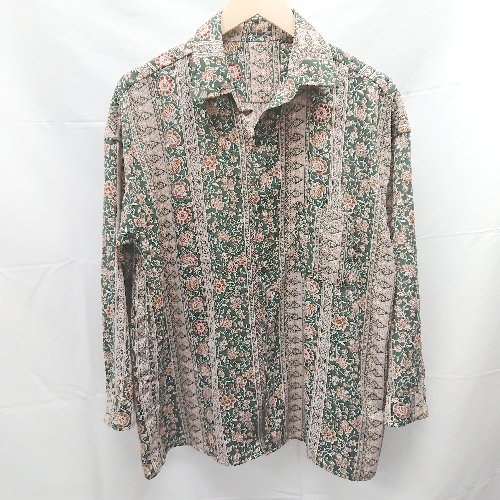 ◇ kutir クティール 花柄 フラワー おしゃれ 長袖 シャツ ブラウス サイズF グリーン系 レディース E 【中古】 ◇ kutir クティール 花柄 フラワー おしゃれ 長袖 シャツ ブラウス サイズF グリーン系 レディース E 【中古】