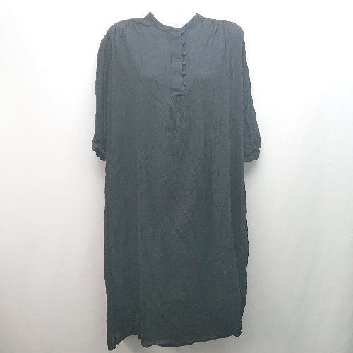 ◇ CIAOPANIC TYPY 140-150サイズ 長袖 ロング キッズ シアーハーフボタン ワンピース サイズXXL ブラック レディース E 【中古】