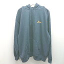 ◇ ZIP FIVE ジップファイブ シンプル バックデザイン 裏起毛 ゆったりめ 長袖 パーカ サイズL ネイビー メンズ E 【中古】