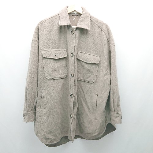 ◇ FREAK'S STORE フリークスストア シンプル ゆったりめ もこもこ 長袖 ジャケット サイズFREE チャコール レディース E 【中古】