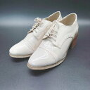 ◇ mysty woman 2WAY レースアップ レトロ ガーリー シンプル デイリー ドレスシューズ サイズM ベージュ レディース E 【中古】