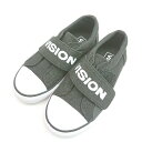 ◇ VISION キッズ マジックテープ カジュアル スニーカー サイズ19.0 ブラック メンズレディース E 【中古】