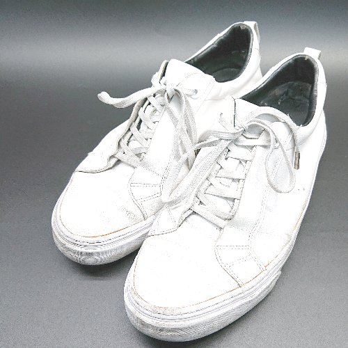 ◇ SLACK シンプル 紐調節 スニーカー サイズ27.5 ホワイト系 メンズ E 【中古】