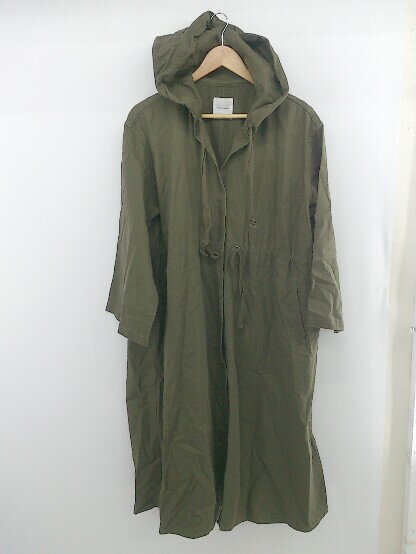 ◇ backnumber バックナンバー カジュアル フード付き スリット ロング丈 ワンピース サイズF カーキ レディース E 【中古】