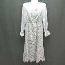 ◇ ◎ naturalcouture ナチュラルクチュール 花柄 レース素材 ロング丈 ワンピース サイズ表記なし ブルー系 レディース E 【中古】|詳細画像